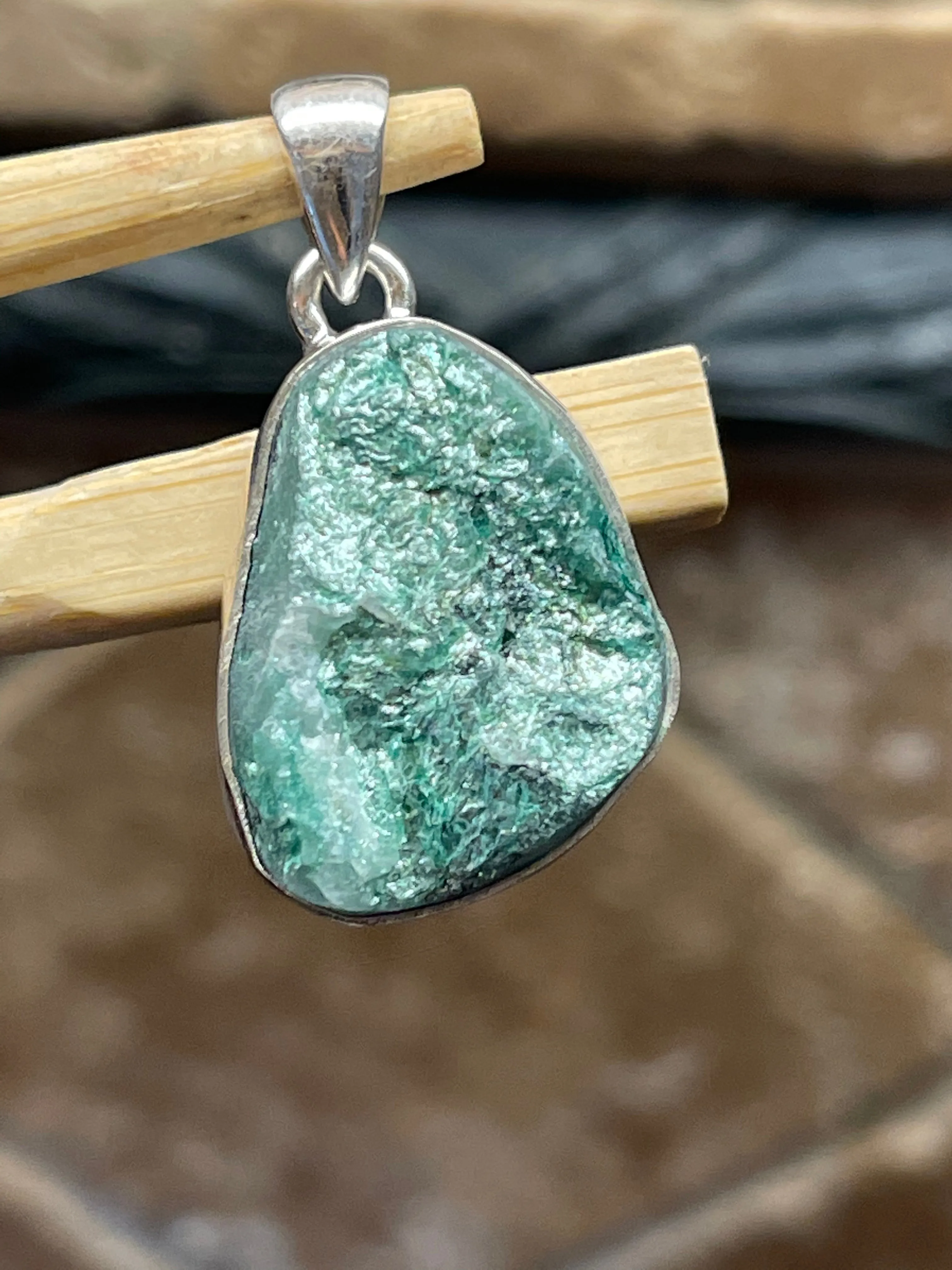 Natural Fuchsite Pendant Necklace