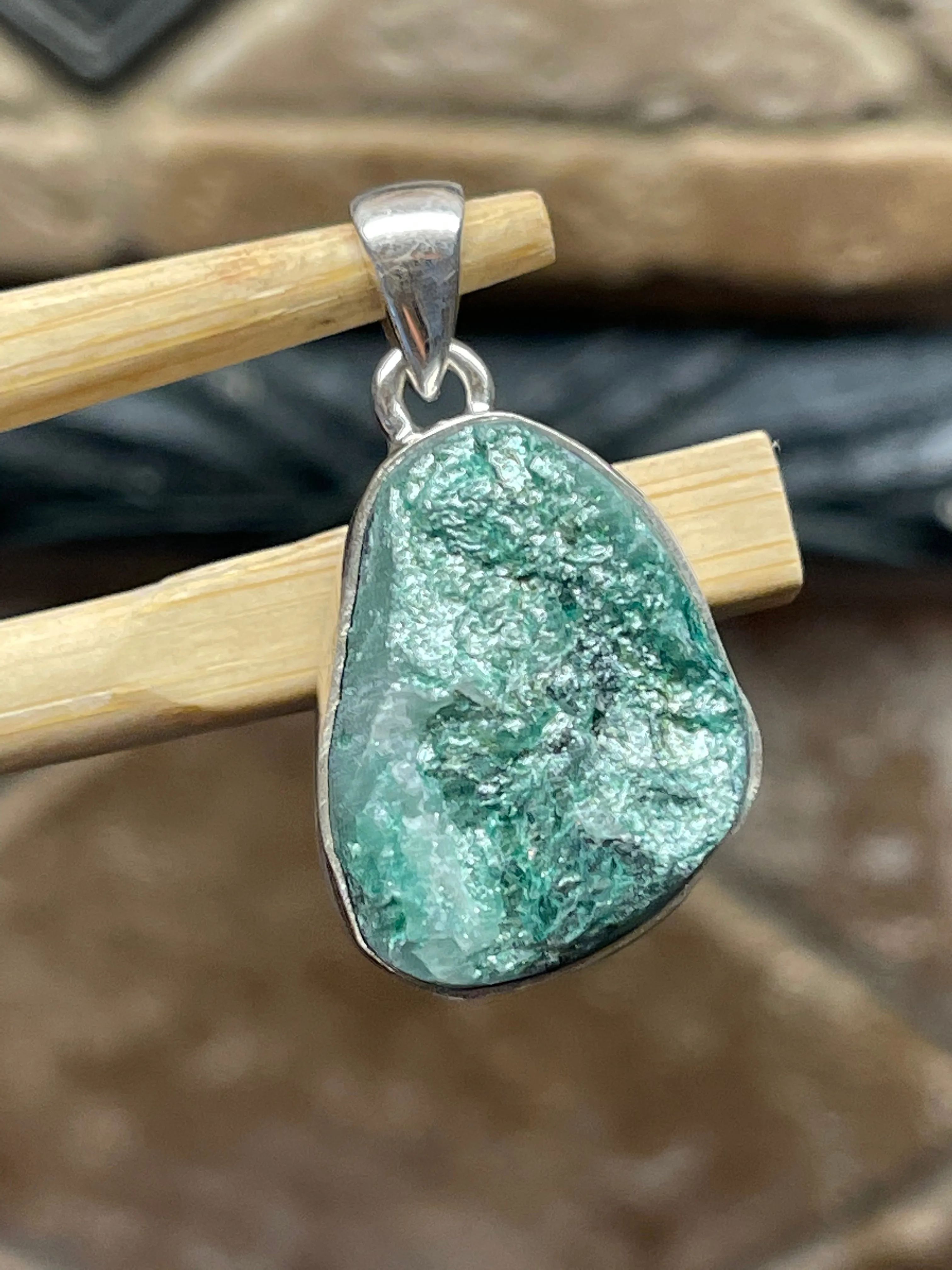 Natural Fuchsite Pendant Necklace