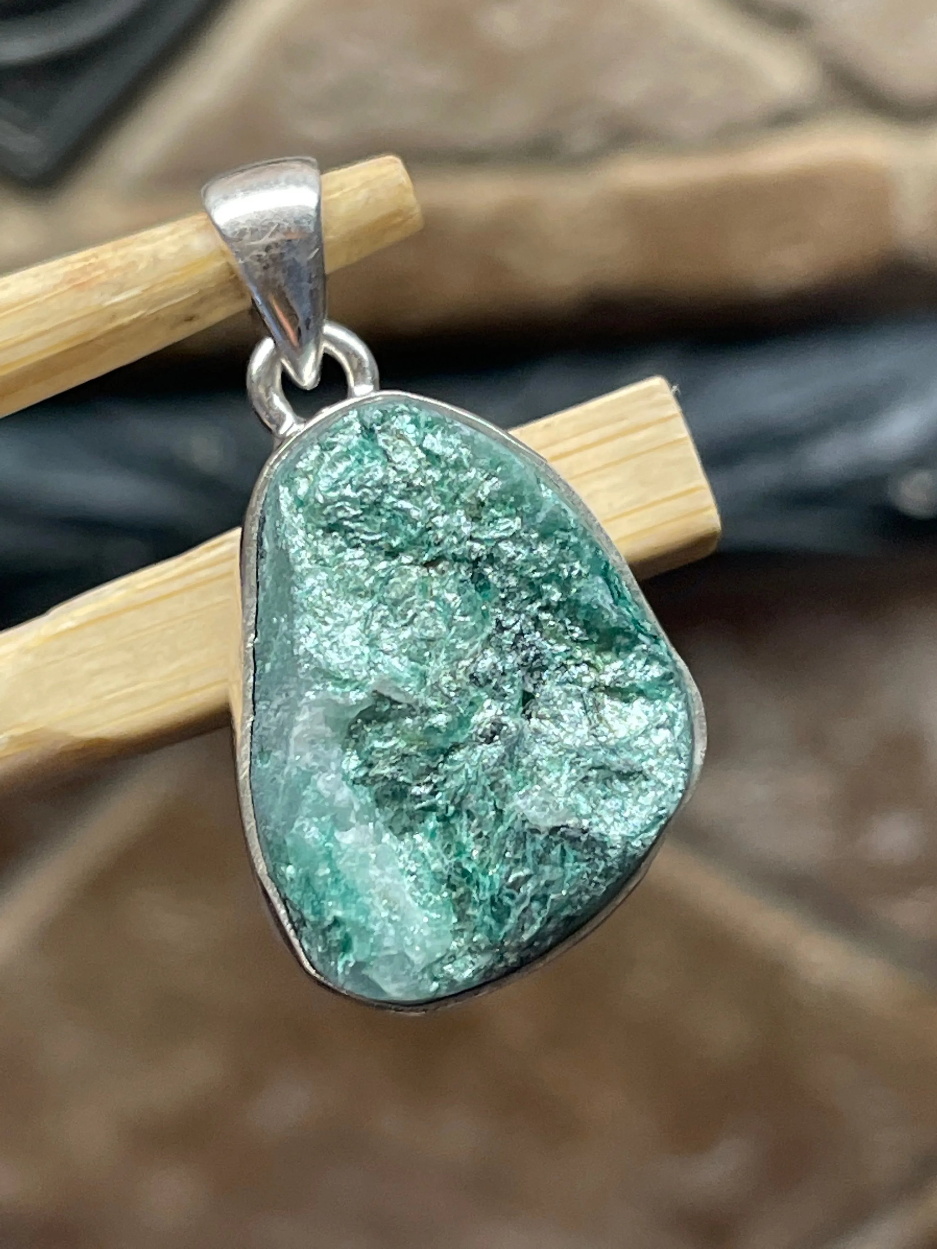 Natural Fuchsite Pendant Necklace