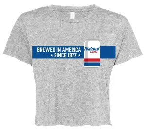 Natural Light Women’s American Brewed Crop T-Shirt