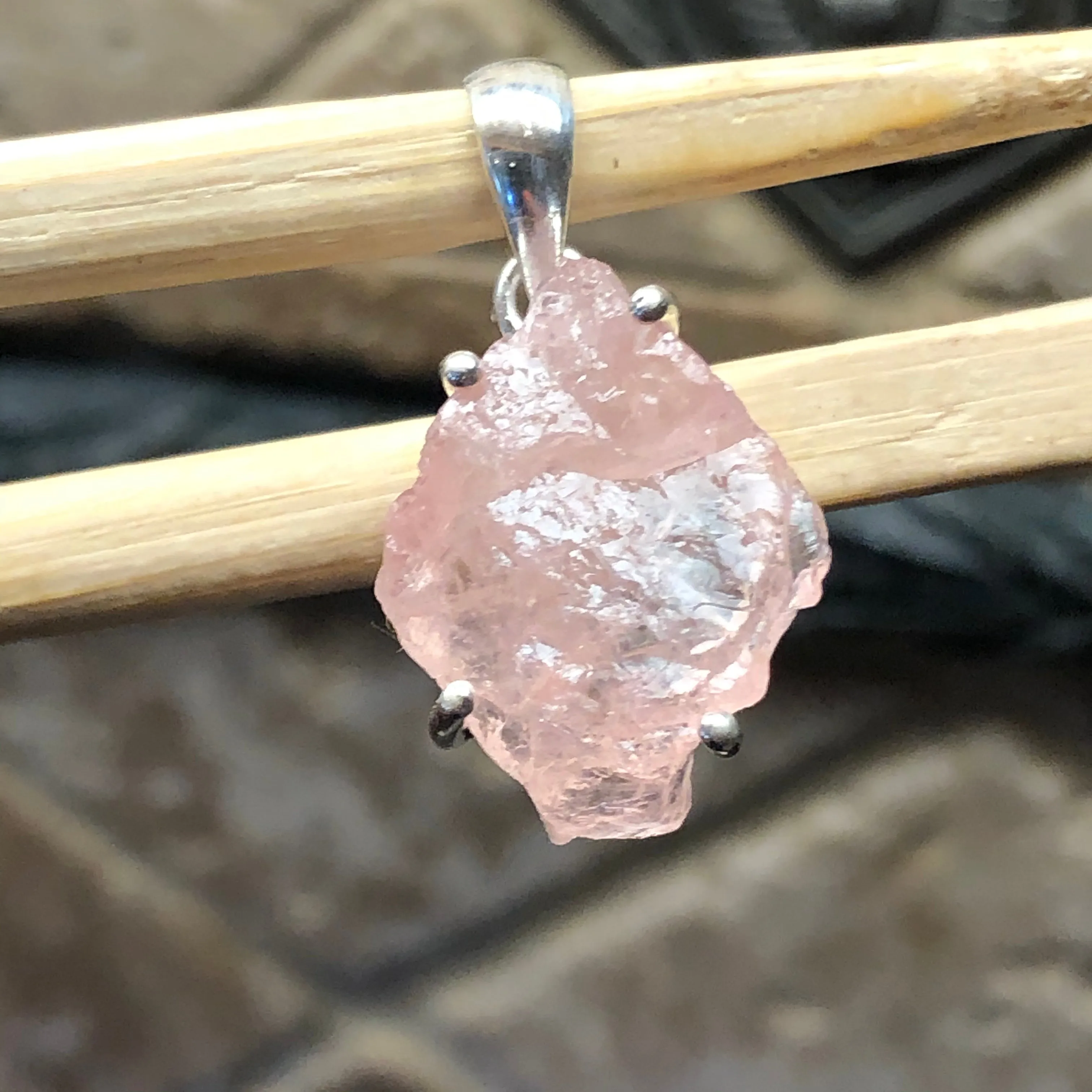 Natural Pink Morganite Pendant 30mm