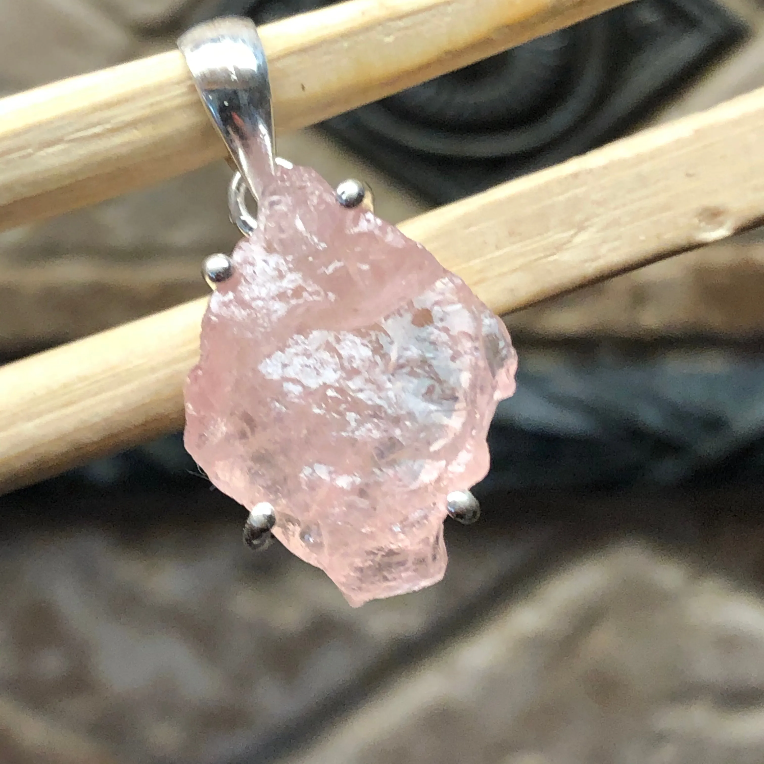 Natural Pink Morganite Pendant 30mm