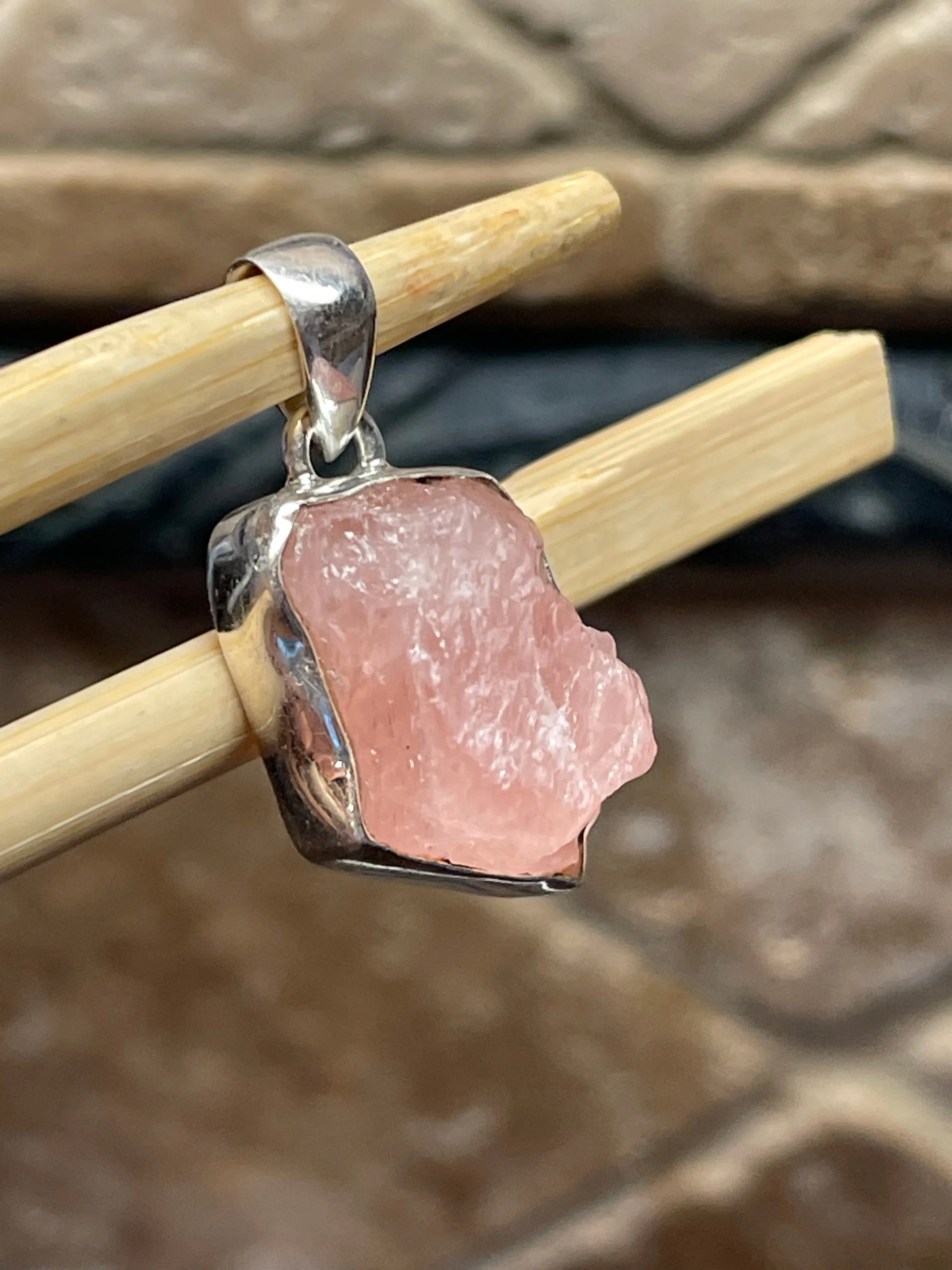Natural Pink Morganite Pendant Necklace