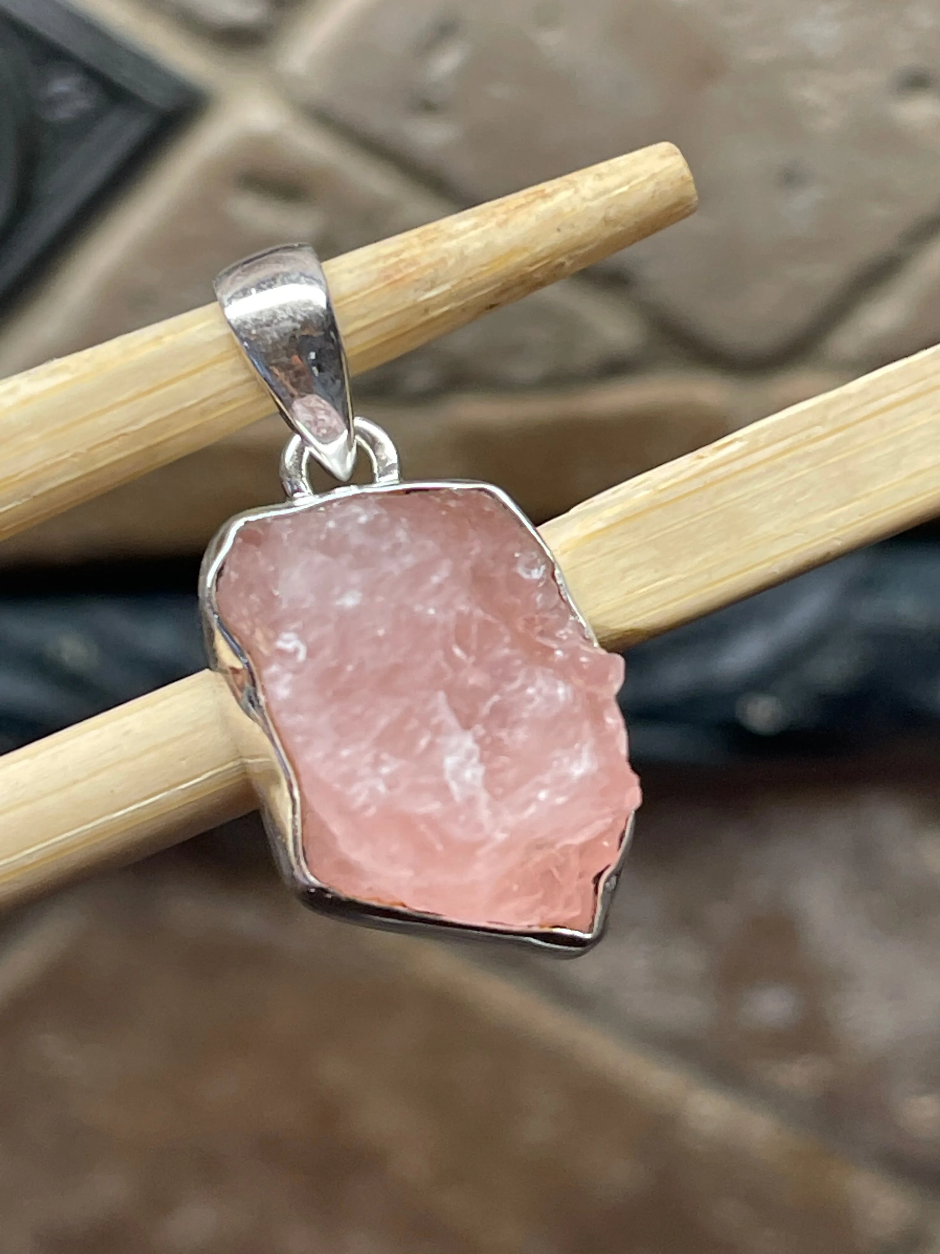 Natural Pink Morganite Pendant Necklace