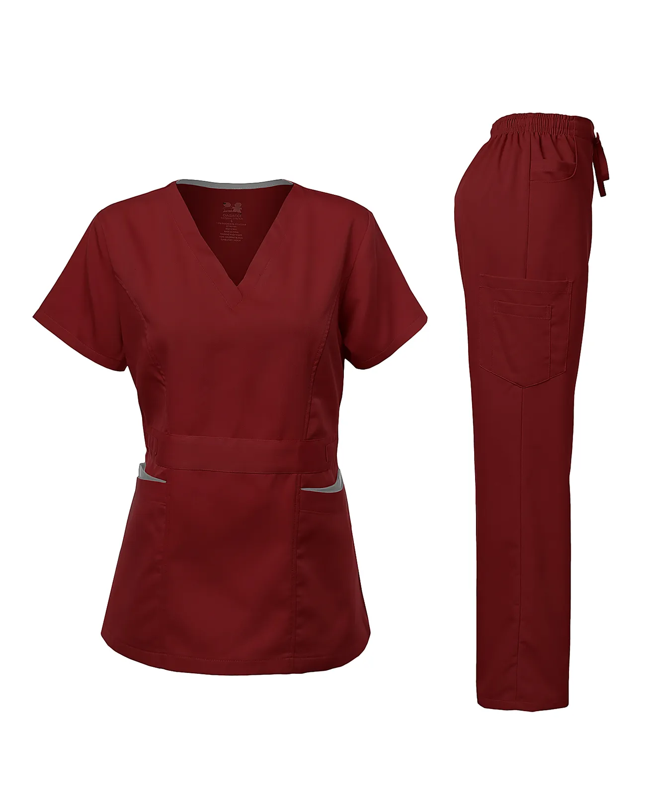 Natural Stretch Women's Contrast Pocket Scrub Sets [NS2151]