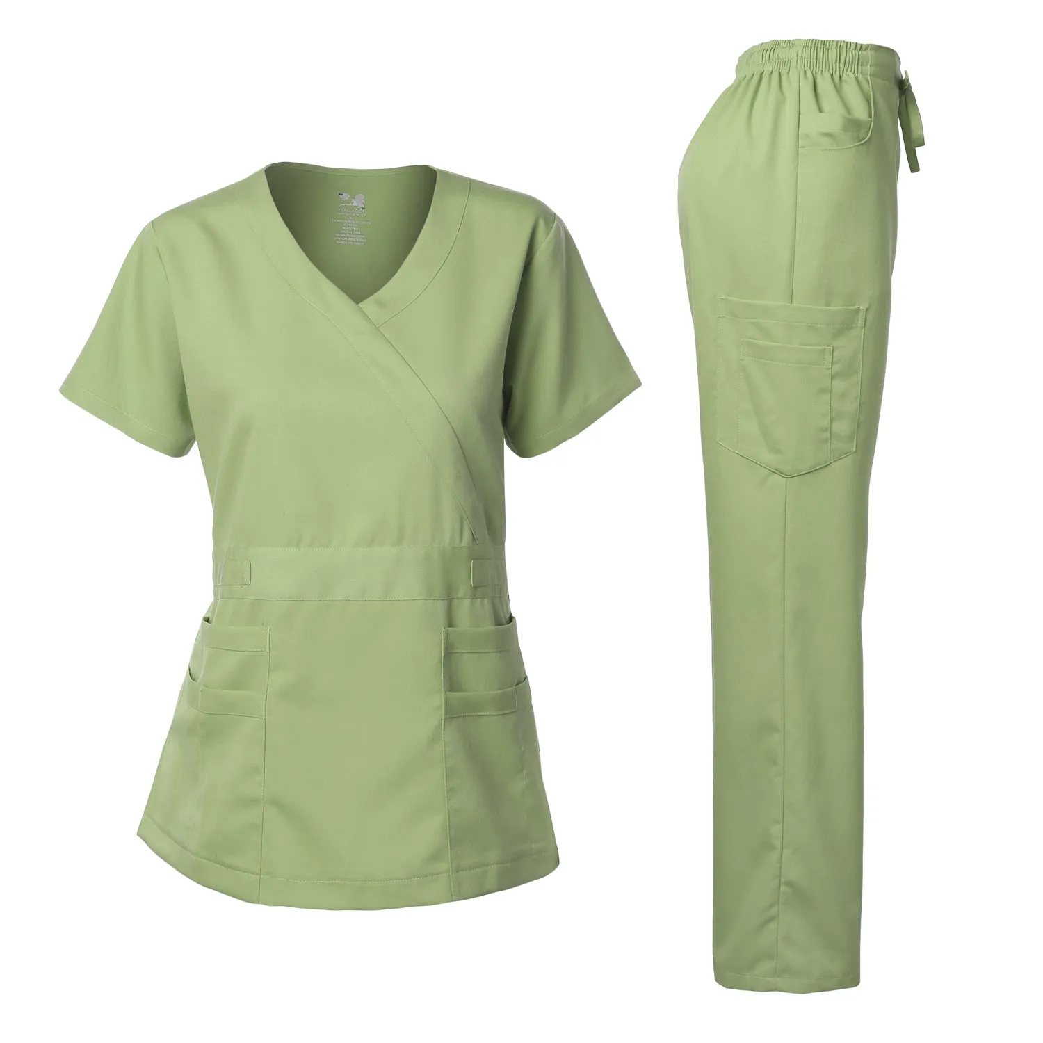 Natural Stretch Women's Y-Neck Scrub Sets [NS2102]