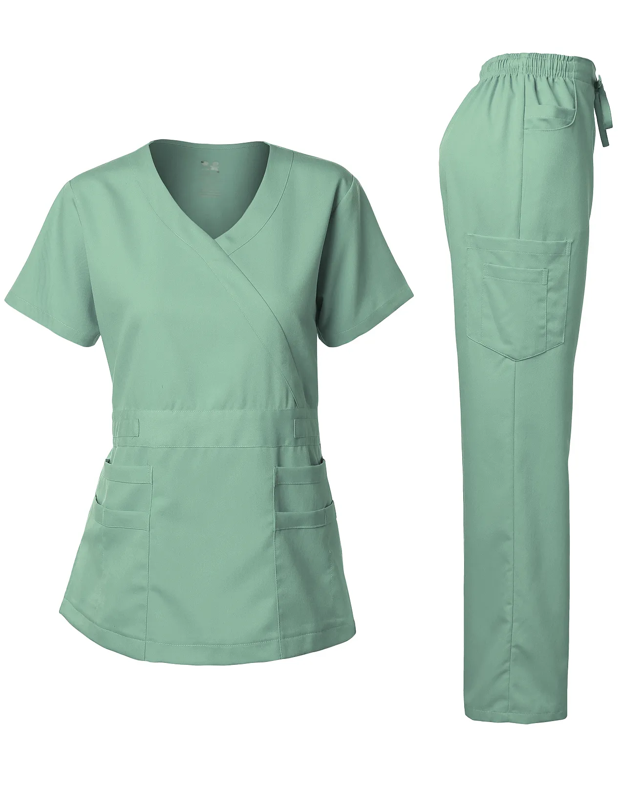 Natural Stretch Women's Y-Neck Scrub Sets [NS2102]