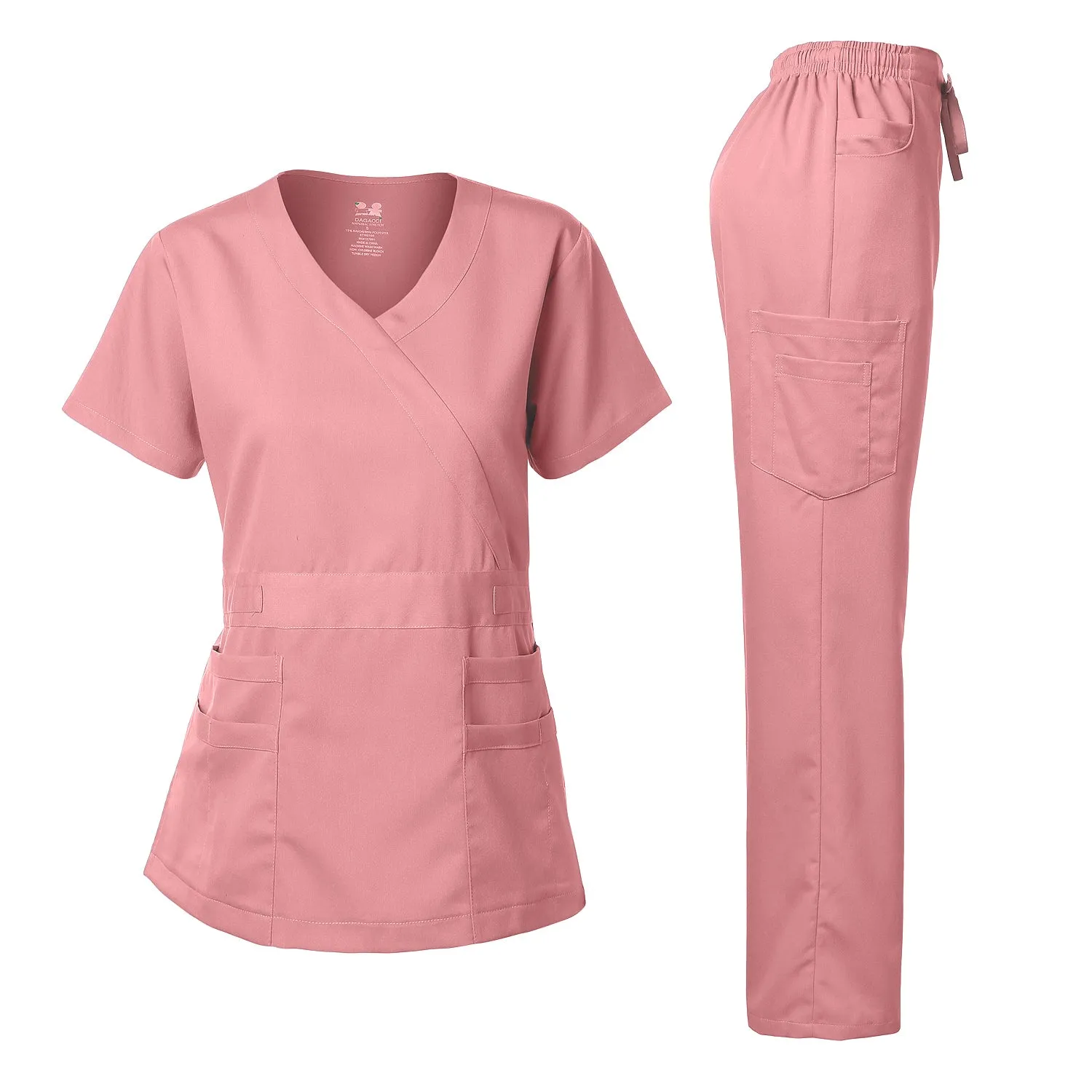 Natural Stretch Women's Y-Neck Scrub Sets [NS2102]