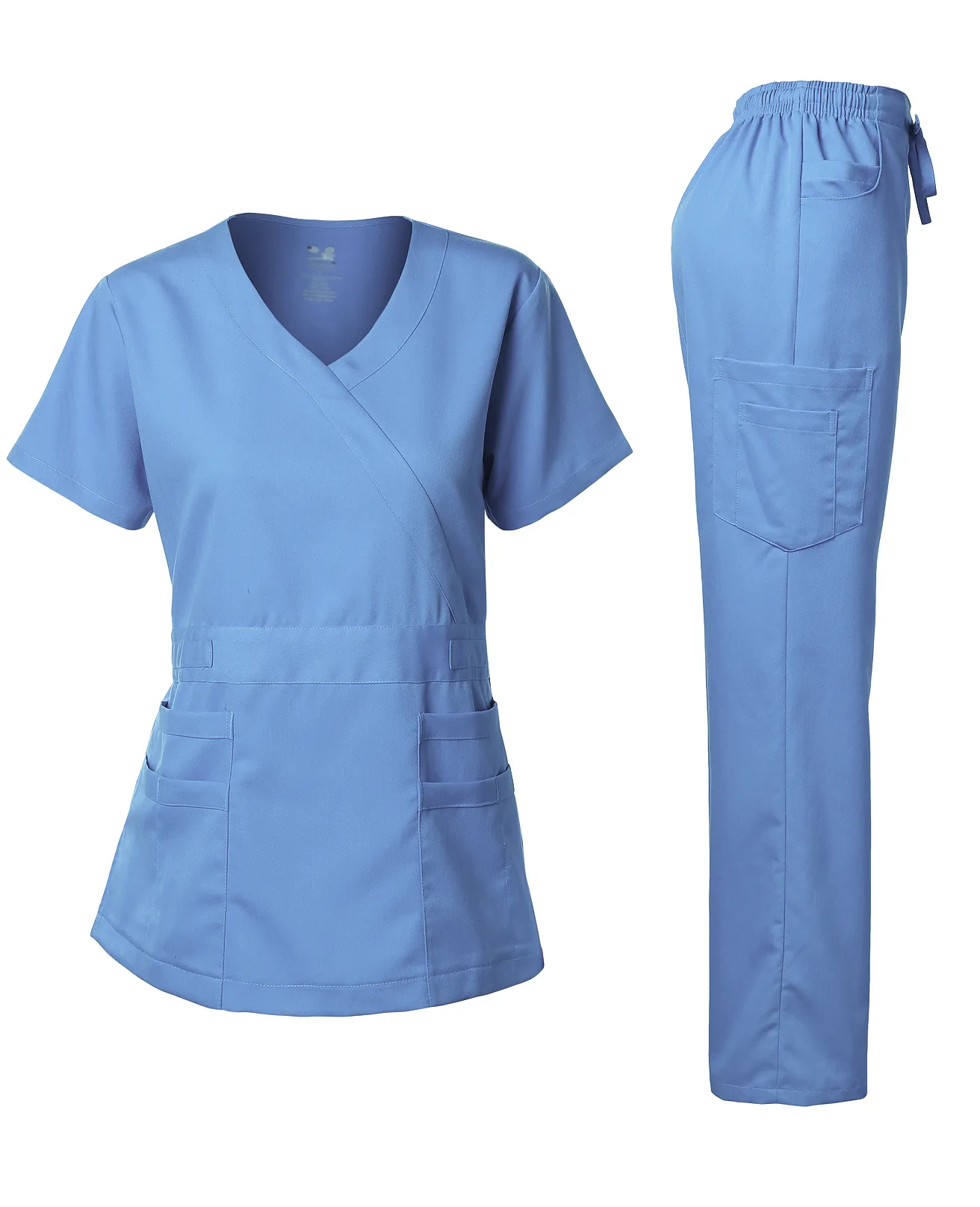 Natural Stretch Women's Y-Neck Scrub Sets [NS2102]