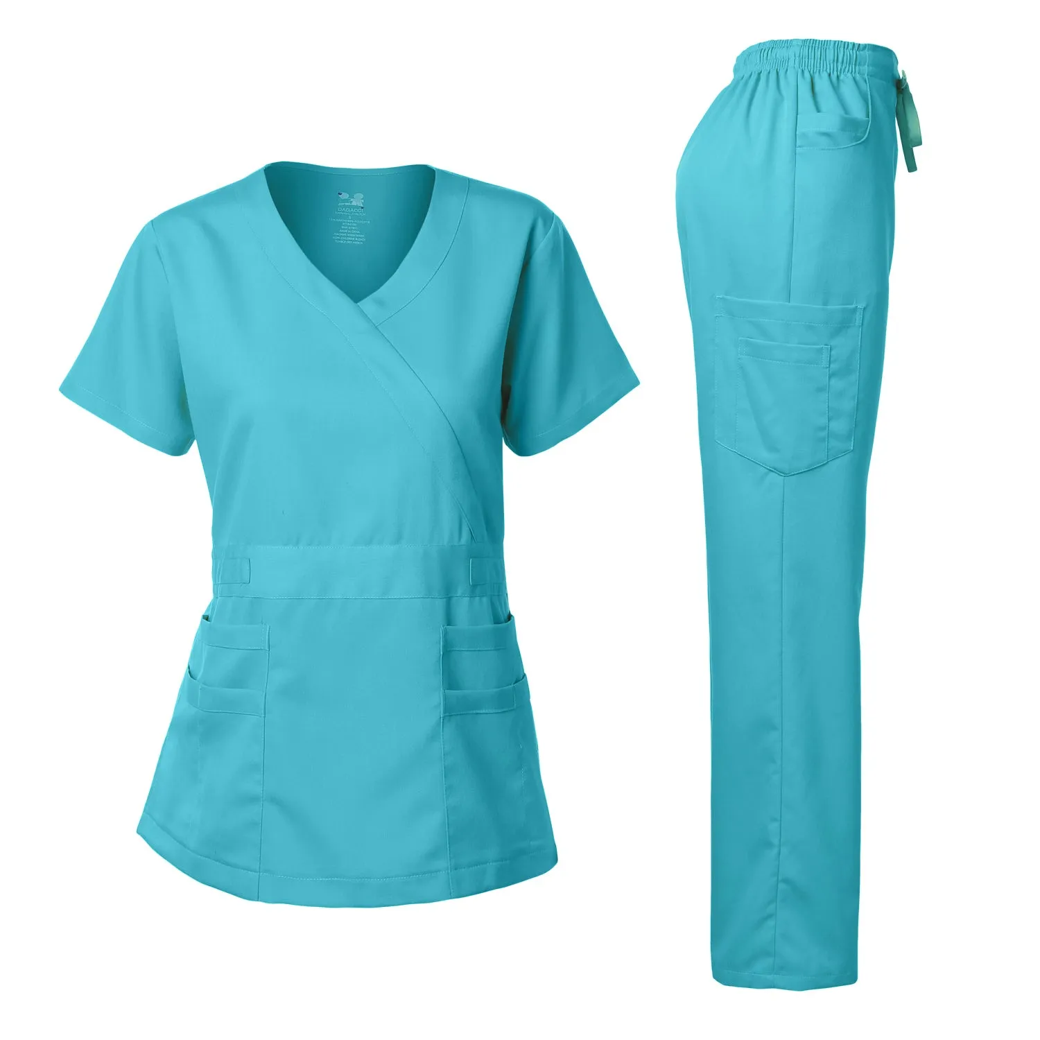 Natural Stretch Women's Y-Neck Scrub Sets [NS2102]