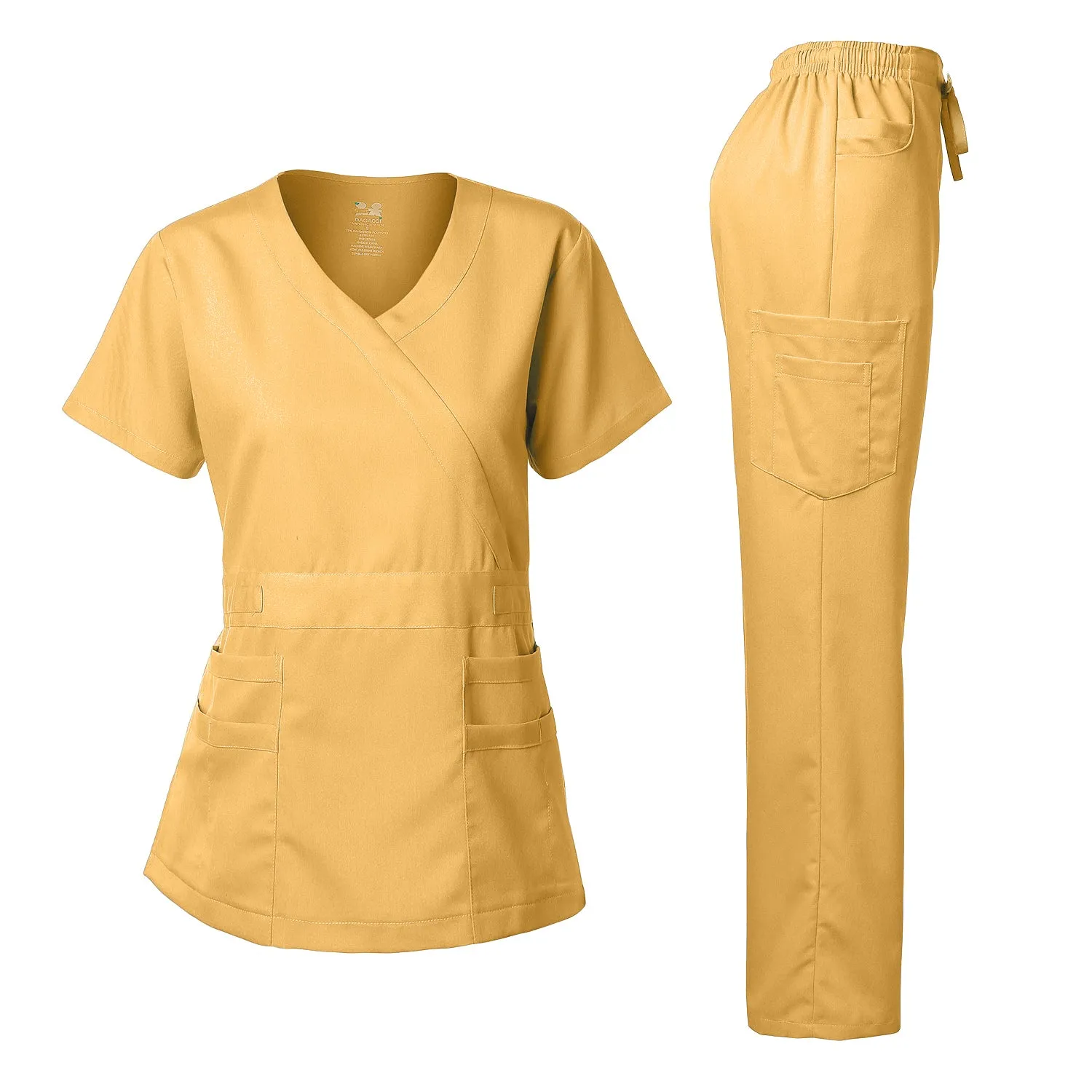 Natural Stretch Women's Y-Neck Scrub Sets [NS2102]