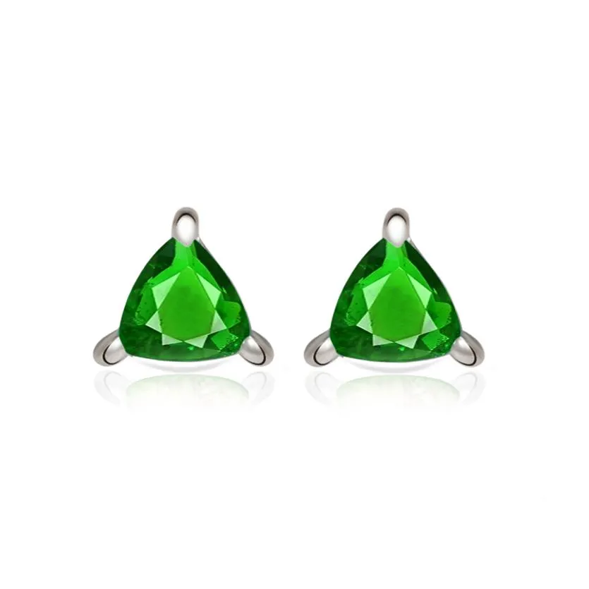 Natural Tsavorite Garnet 925 Solid Sterling Silver Earrings 5mm