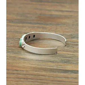 Natural turquoise "C" cuff bracelet