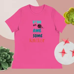 New! Awesome knitter t-shirt