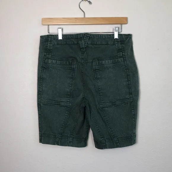 New FREE PEOPLE Women's Size 10 Dried Pine Green Bette Washed Moto Shorts