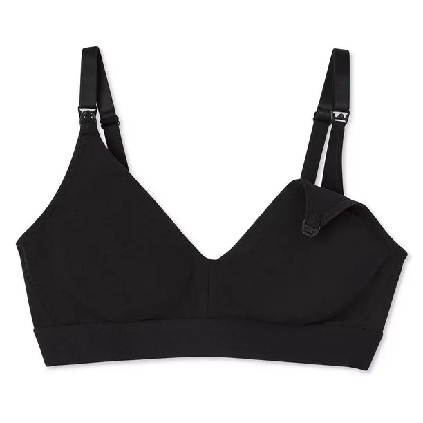 New George Women's Wire-Free Nursing Bra in BLACK, Sz L
