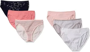 New in package! Amazon Essentials Women's Cotton Stretch Bikini Panty, 6-Pack, Assorted colours, Sz M