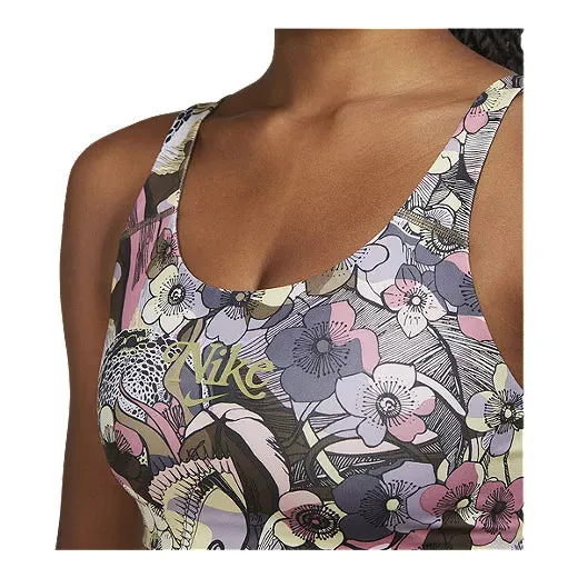 New Nike Dri-FIT Swoosh Women's Medium-Support Non Padded Floral Sports Bra, Sz XXL!