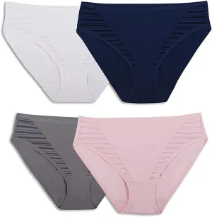 New no package! Fruit of the Loom Women's 4 Pack Coolblend Hi-Cut Panties, Sz XL!