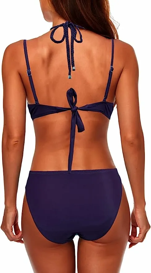 NEW Rayson Women's One Piece Swimsuit, Sz S! Tummy Control Swimwear Push Up Monokini Low Waist Bathing Suit Bandeau Beach