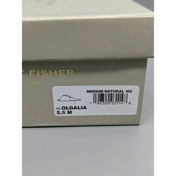 NIB Marc Fisher LTD Olgalia Women's Sandal Medium Natural Size 5.5 M (MSRP $150)
