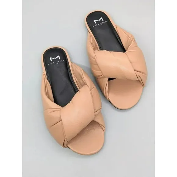NIB Marc Fisher LTD Olgalia Women's Sandal Medium Natural Size 5.5 M (MSRP $150)