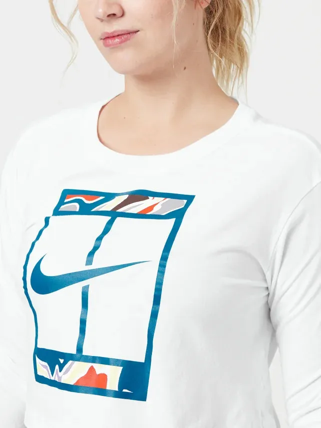 Nike Women's Spring Slam Crop Long Sleeve (Green or White color) - 2023 NEW ARRIVAL