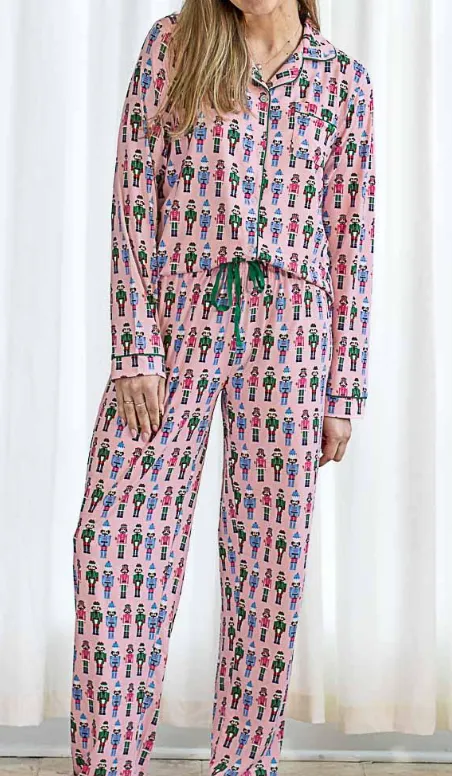 Nutcracker March PJ Set - Light Pink / Multi