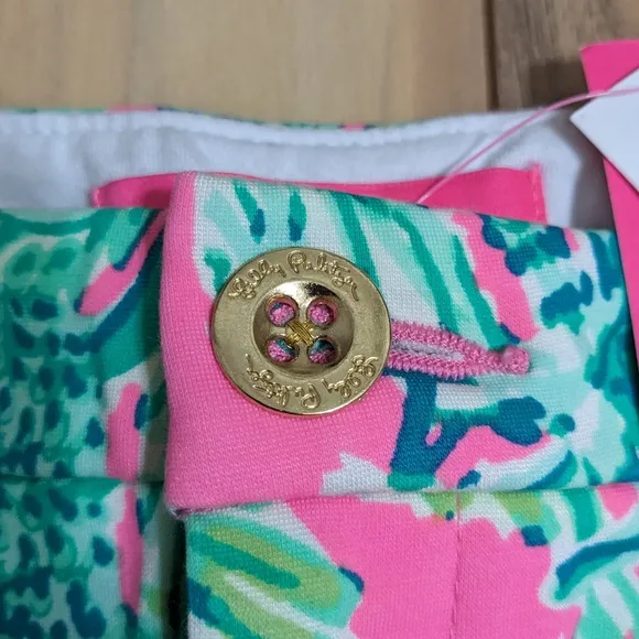NWT! Lilly Pulitzer Darci Knit Shorts  Prosecco Pink Hangin Around Size 14
