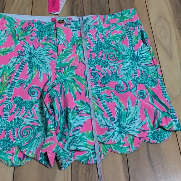 NWT! Lilly Pulitzer Darci Knit Shorts  Prosecco Pink Hangin Around Size 14