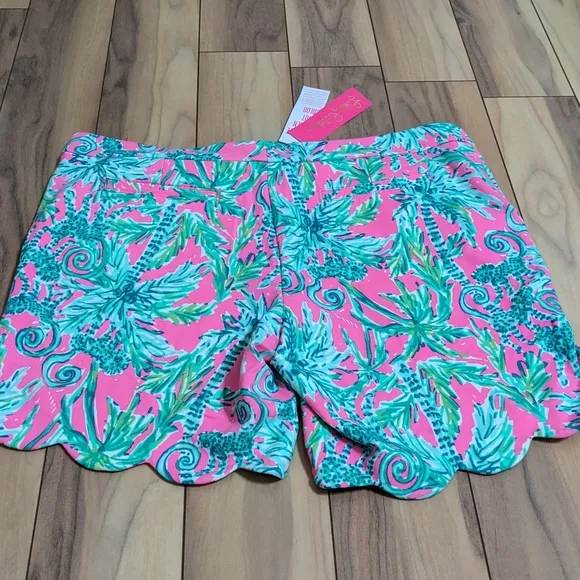 NWT! Lilly Pulitzer Darci Knit Shorts  Prosecco Pink Hangin Around Size 14