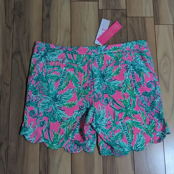 NWT! Lilly Pulitzer Darci Knit Shorts  Prosecco Pink Hangin Around Size 14