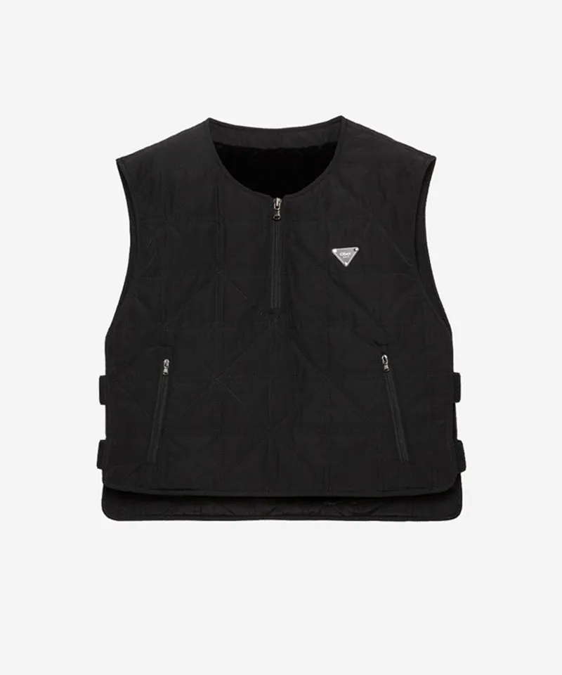 OBER Golf Fur Combo Padding Vest - Black