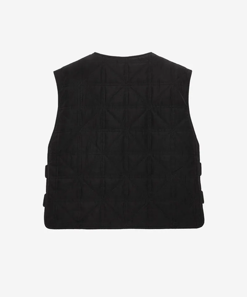 OBER Golf Fur Combo Padding Vest - Black