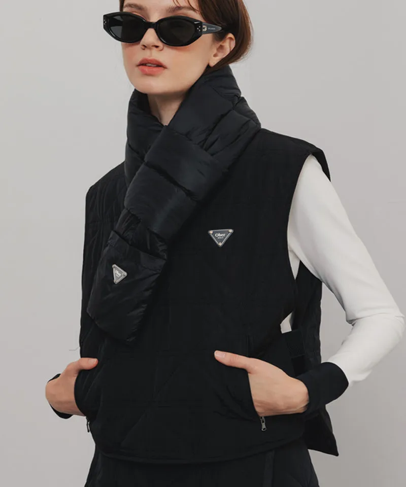OBER Golf Fur Combo Padding Vest - Black