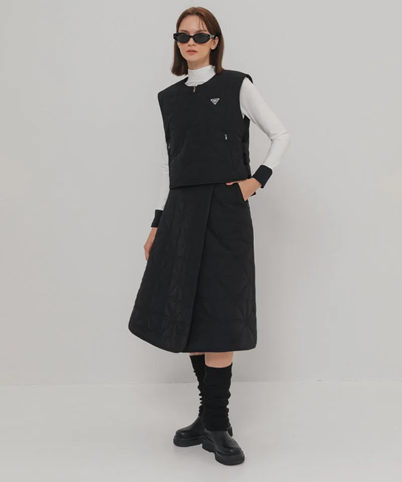 OBER Golf Fur Combo Padding Vest - Black