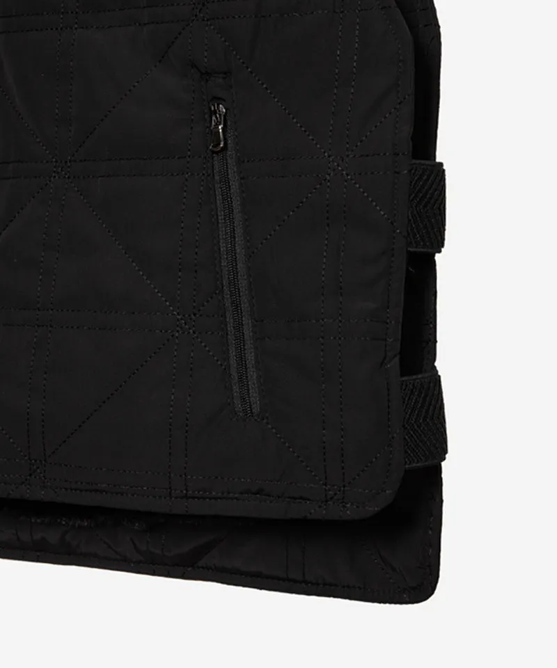 OBER Golf Fur Combo Padding Vest - Black