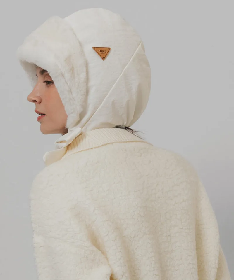 OBER Golf Warm Ecofur Hat - Ivory