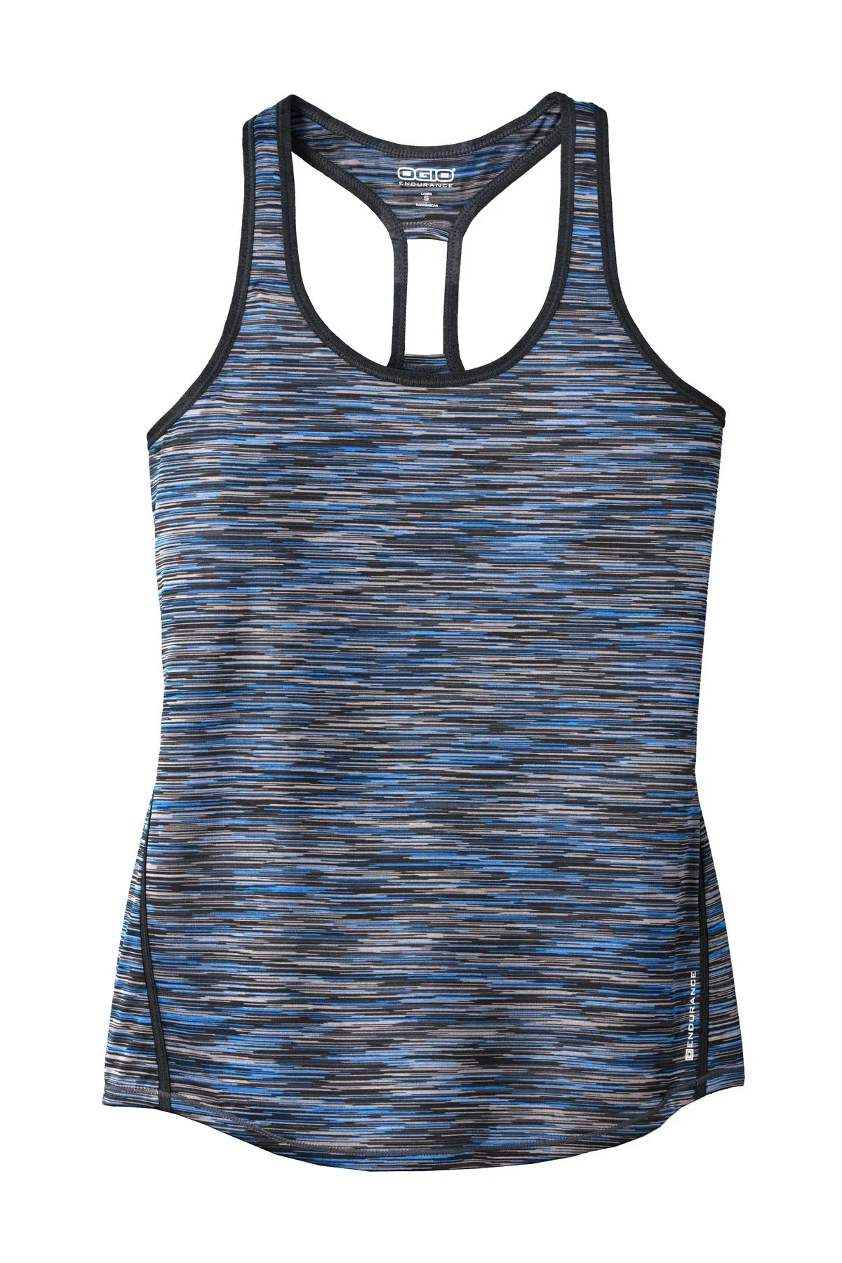OGIO  Women's Verge Racerback Tank. LOE327 Electric Blue Space Dye