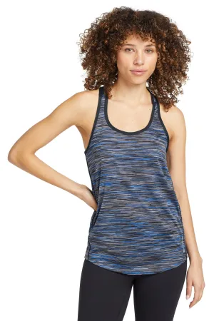 OGIO  Women's Verge Racerback Tank. LOE327 Electric Blue Space Dye