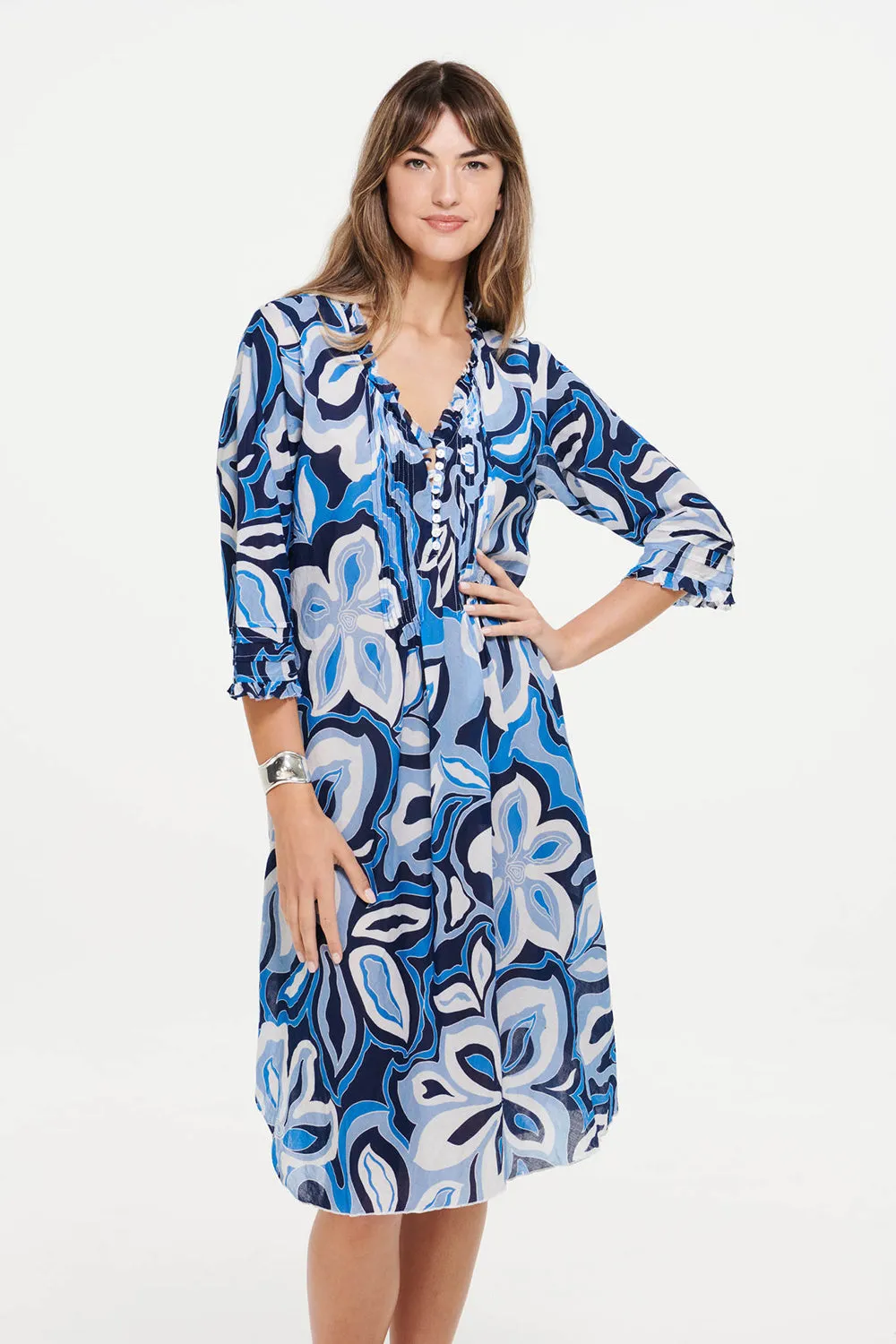 One Season Middy Poppy Copacabana Blue Dress