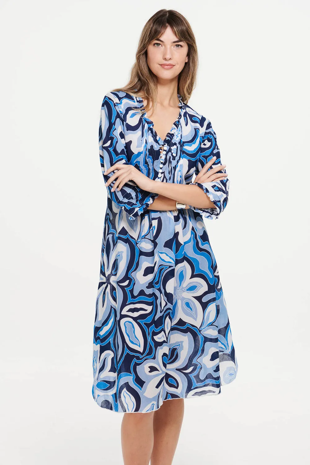 One Season Middy Poppy Copacabana Blue Dress