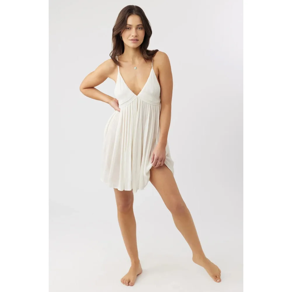 O'NEILL SALTWATER SOLIDS AVERY COVERUP DRESS VANILLA