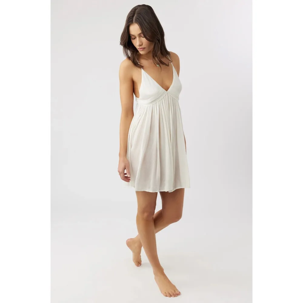 O'NEILL SALTWATER SOLIDS AVERY COVERUP DRESS VANILLA