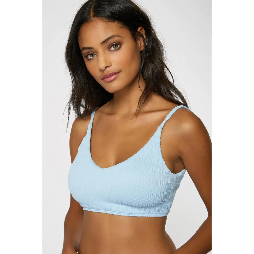 O'NEILL SALTWATER TEXTURED TRESTLES BRALETTE TOP SKY BLUE