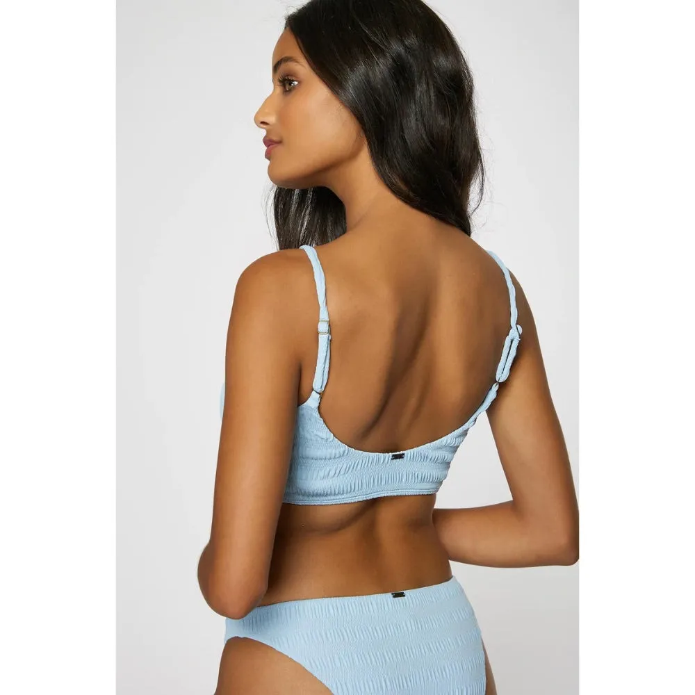 O'NEILL SALTWATER TEXTURED TRESTLES BRALETTE TOP SKY BLUE