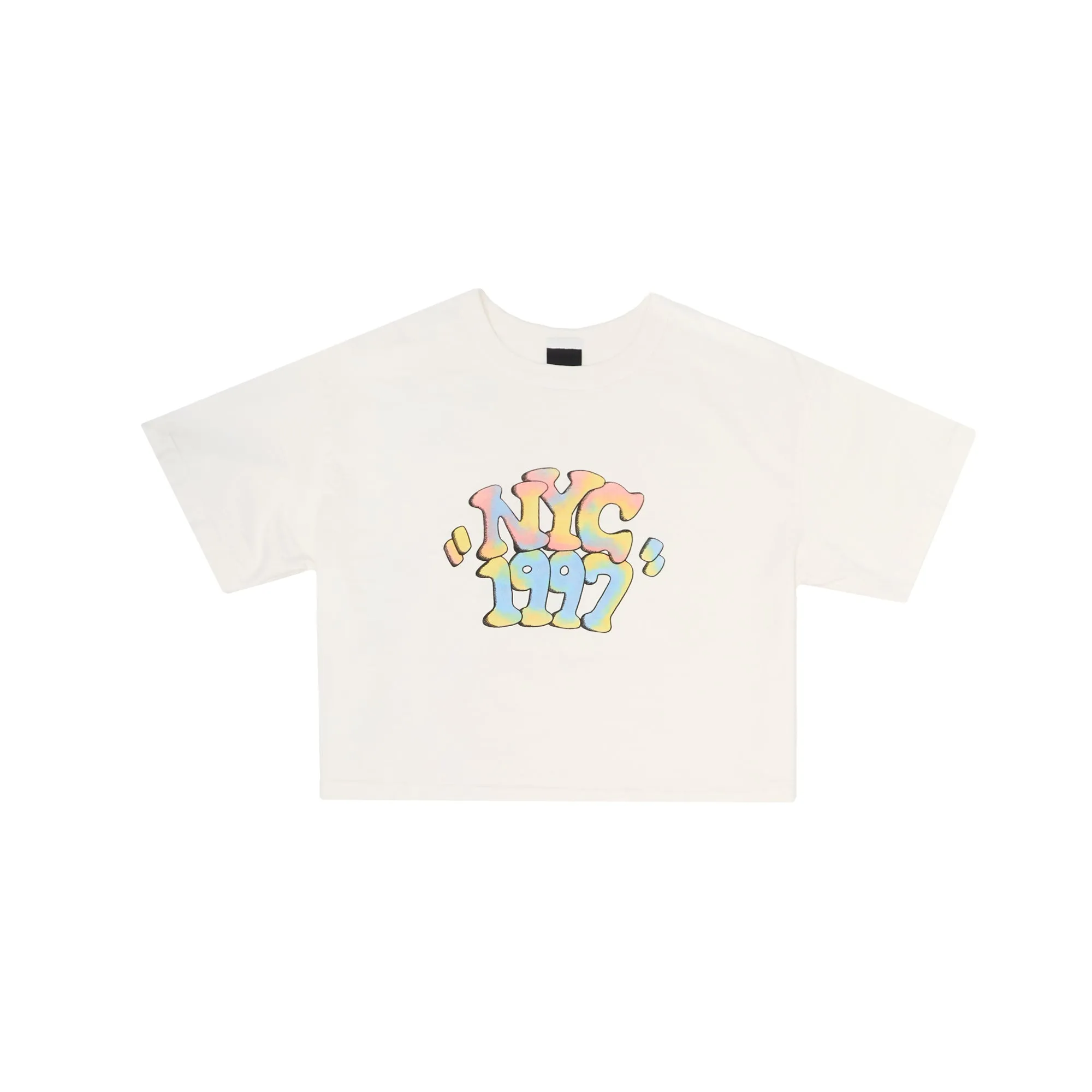 Only NY NYC 1997 Watercolor Crop T-Shirt - Natural