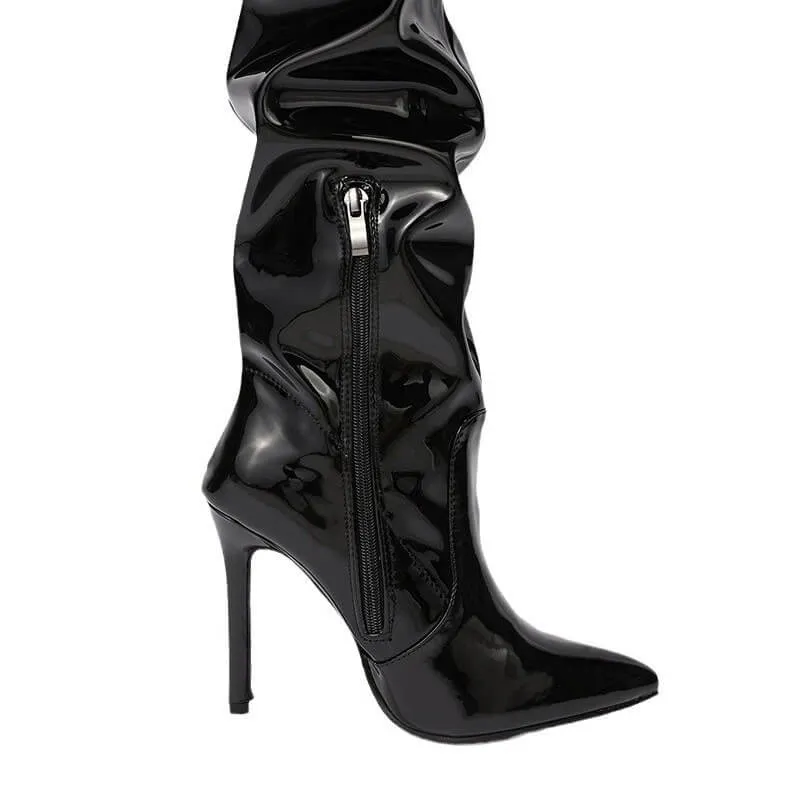 Over The Knee Pleated Boots