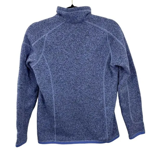 PATAGONIA Women's Better Sweater 1/4-Zip Size SMALL Pullover Fleece Jacket Blue