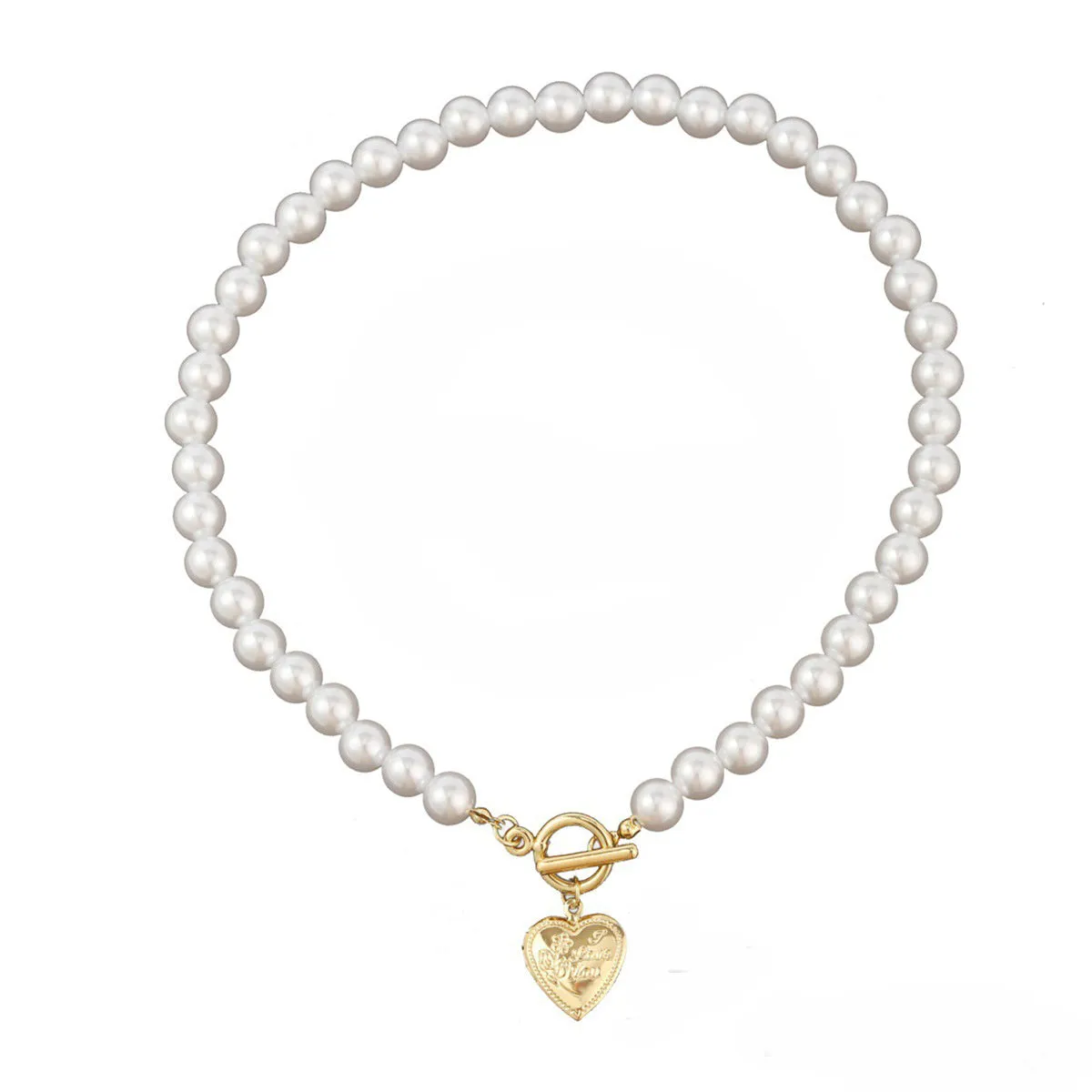 Pearl & 18K Gold-Plated Beaded Heart Locket